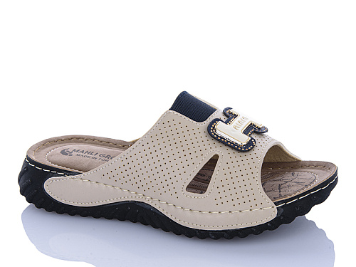 Шлепанцы Sali One 11-48 бежевий в магазине Фонтан Обуви