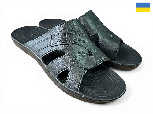 Шлепанцы Rai Shoes Пряжка чорний в магазине Фонтан Обуви