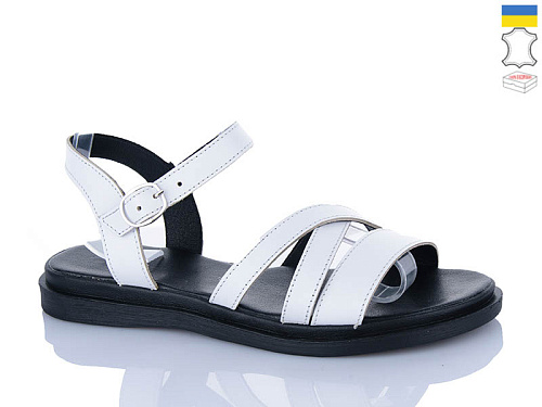 Босоножки Sali 92 білий чор-п.батал в магазине Фонтан Обуви