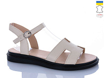 Босоножки Sali 513 бежевий к чор-п. в магазине Фонтан Обуви