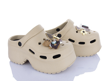 Кроксы Lion-Lu 8895 beige в магазине Фонтан Обуви
