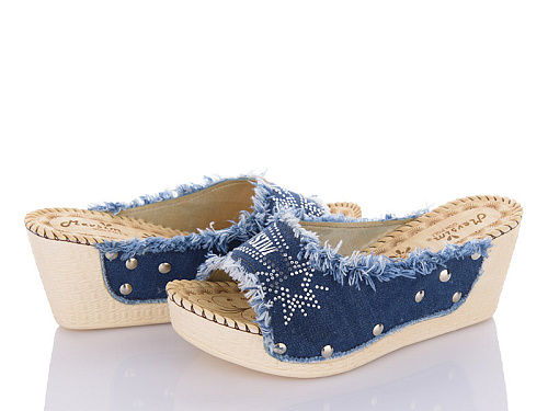 Шлепанцы Gurkem WD286 синій в магазине Фонтан Обуви