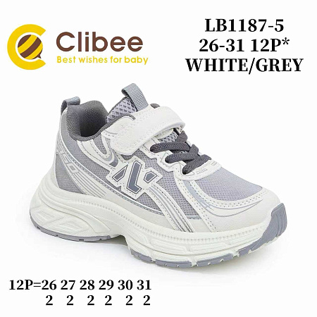Кроссовки Clibee Apa-LB1187-5 white-grey в магазине Фонтан Обуви