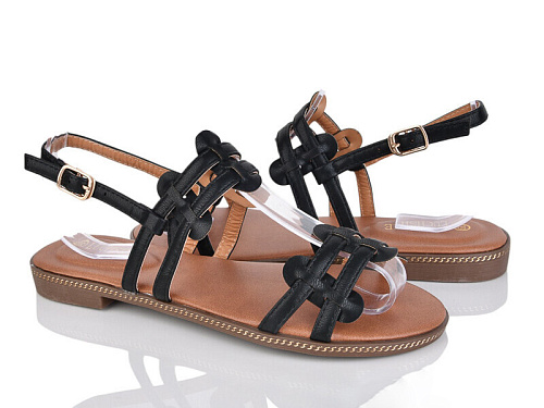 Босоножки Fg T221 чорний в магазине Фонтан Обуви