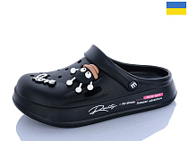 Кроксы Dago Олімп Ж108 чорний в магазине Фонтан Обуви