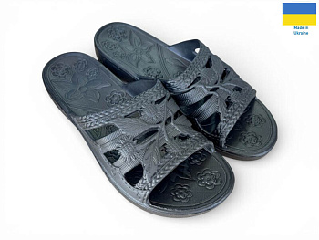 Шлепанцы Rai Shoes С60 чорний в магазине Фонтан Обуви