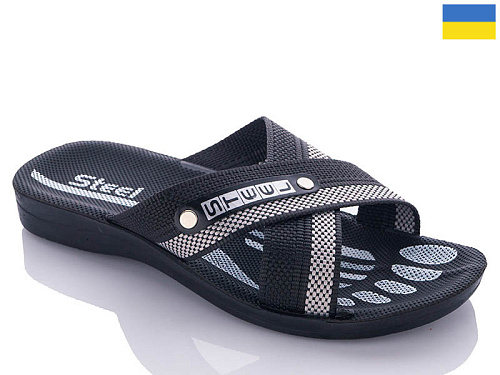 Шлепанцы Gurkem TRK2026-1 STL чорний-сірий в магазине Фонтан Обуви