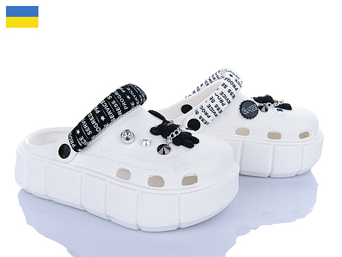 Кроксы Golden Lion 152-2-4 білий в магазине Фонтан Обуви