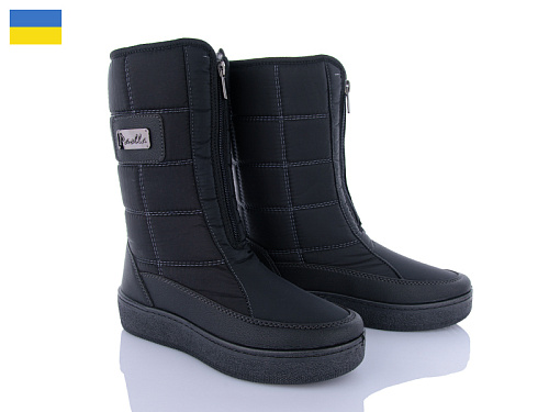 Дутики Paolla 228 чорний в магазине Фонтан Обуви