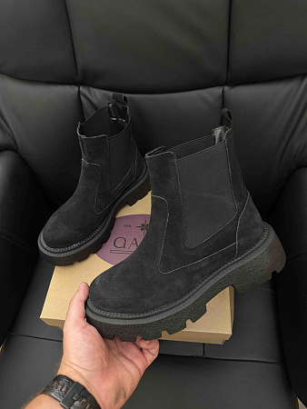 Ботинки Garti 367 чорний замш мех в магазине Фонтан Обуви