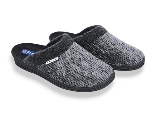 Тапочки Rai Shoes 74735708 сірий в магазине Фонтан Обуви