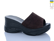 Шлепанцы Garti 525 коричневий замш в магазине Фонтан Обуви