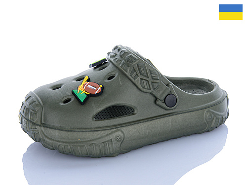 Кроксы M&L Alex13 B13  хакі в магазине Фонтан Обуви