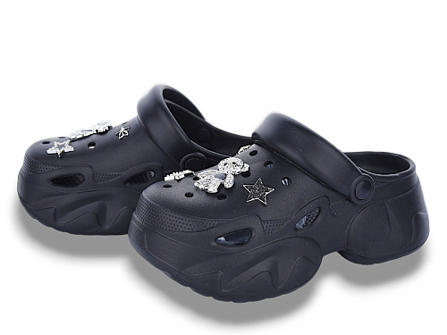 Кроксы Красиво Ян T679 black в магазине Фонтан Обуви