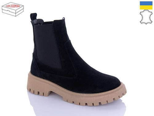 Ботинки Garti 361 ч.з бежевий хутро в магазине Фонтан Обуви