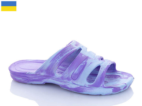 Шлепанцы Успіх Olimp D501 папуга-фіолет в магазине Фонтан Обуви