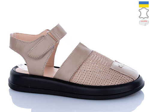Босоножки Sali 705 капучино к чор-п. в магазине Фонтан Обуви