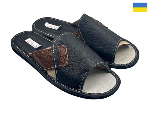 Тапочки Rai Shoes Капці 9 чол.чорний в магазине Фонтан Обуви