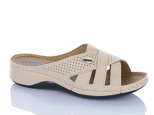 Шлепанцы Sali One 108 бежевий в магазине Фонтан Обуви