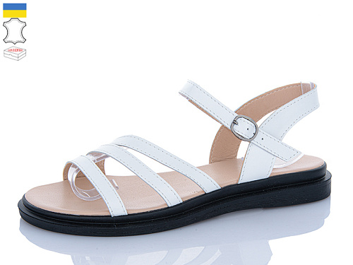 Босоножки Sali 1102-1 білий чор-п. в магазине Фонтан Обуви
