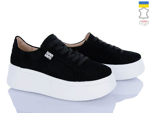 Кроссовки A.N.I.One 50712W чорний замш в магазине Фонтан Обуви