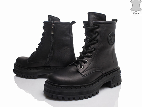 Ботинки Gratis 202 чорна шкіра зима(36-39) в магазине Фонтан Обуви