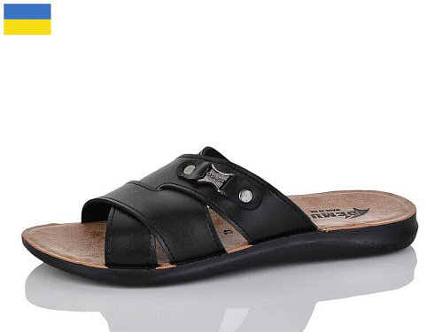 Шлепанцы Gurkem 2201 чорний в магазине Фонтан Обуви