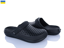 Кроксы Alex KC2268 чорний в магазине Фонтан Обуви