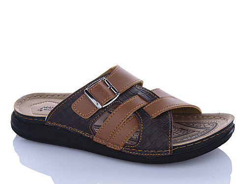 Шлепанцы Oskar 01-18 св.коричневий в магазине Фонтан Обуви