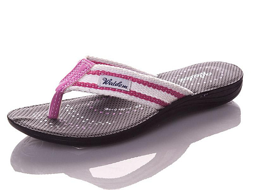 Шлепанцы Waldem Ж025-3 белый-розовый в магазине Фонтан Обуви