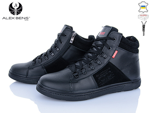 Ботинки Alex Bens 1510 L-M-2 чорний в магазине Фонтан Обуви