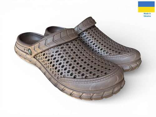 Кроксы Rai Shoes С62 шоколадний в магазине Фонтан Обуви