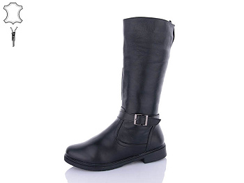 Сапоги Qq Shoes 617 black в магазине Фонтан Обуви