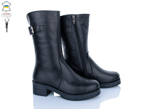 Сапоги Aba 628 чорний в магазине Фонтан Обуви