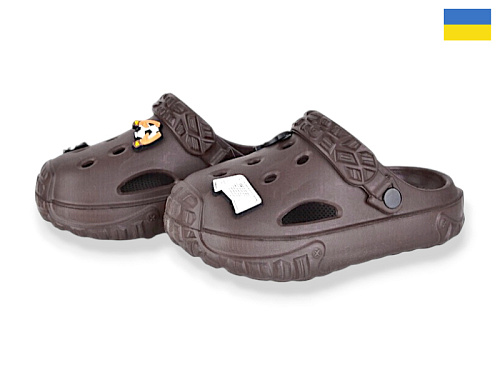 Кроксы Rai Shoes 3001 коричневий в магазине Фонтан Обуви