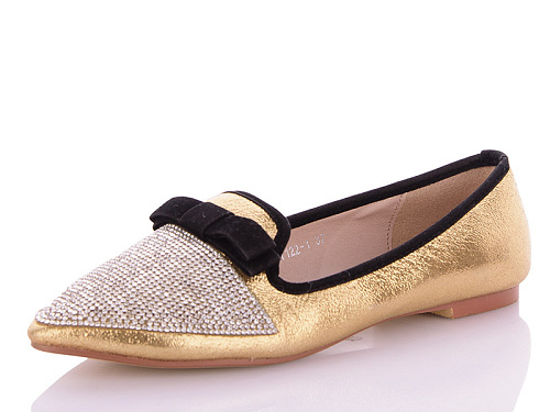 Балетки Miss Ilonna XY122-1 gold в магазине Фонтан Обуви