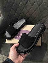 Шлепанцы Garti 0197 чорний замш в магазине Фонтан Обуви