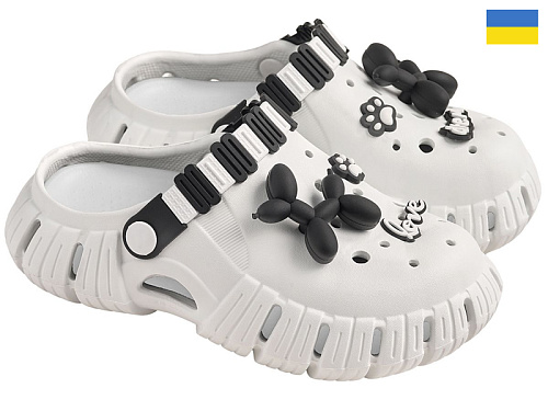 Кроксы Rai Shoes DS77 білий в магазине Фонтан Обуви