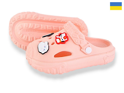 Кроксы Rai Shoes 3001 персиковий в магазине Фонтан Обуви