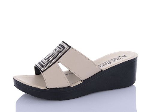 Шлепанцы Sali One 0970A бежевий в магазине Фонтан Обуви