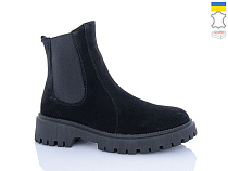Ботинки Sali 188 чорний з чор-п.зима в магазине Фонтан Обуви