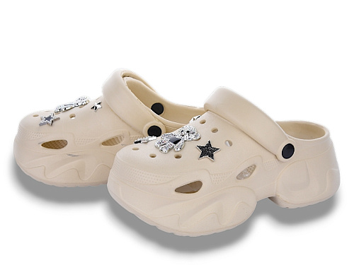 Кроксы Красиво Ян T679 beige в магазине Фонтан Обуви