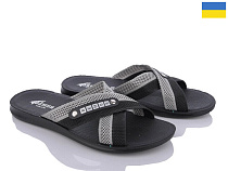 Шлепанцы Gurkem TRK2026-004-1 чорний-сірий батал в магазине Фонтан Обуви