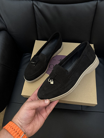 Туфли 401 чорний замш -беж в магазине Фонтан Обуви