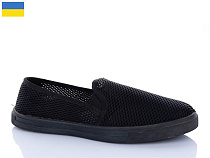 Слипоны Успіх Krok C3 чорний в магазине Фонтан Обуви