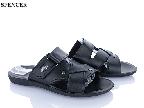 Шлепанцы Spencer 2402 чорний в магазине Фонтан Обуви