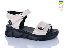 Босоножки Sali 701-25 бежевий чор-п. в магазине Фонтан Обуви