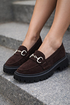 Туфли 419 коричневий замш в магазине Фонтан Обуви