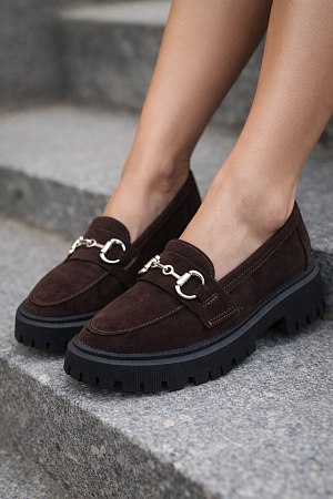 Туфли 419 коричневий замш в магазине Фонтан Обуви