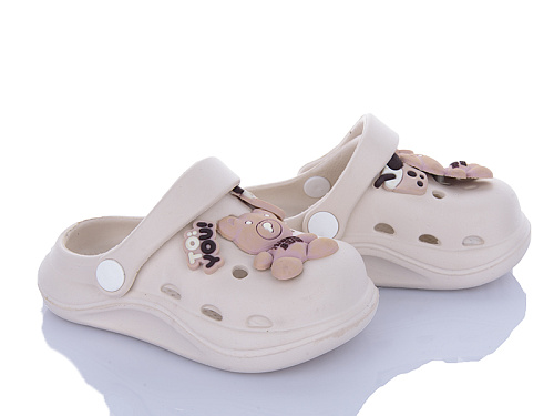 Кроксы Soylu KK022 бежевий в магазине Фонтан Обуви